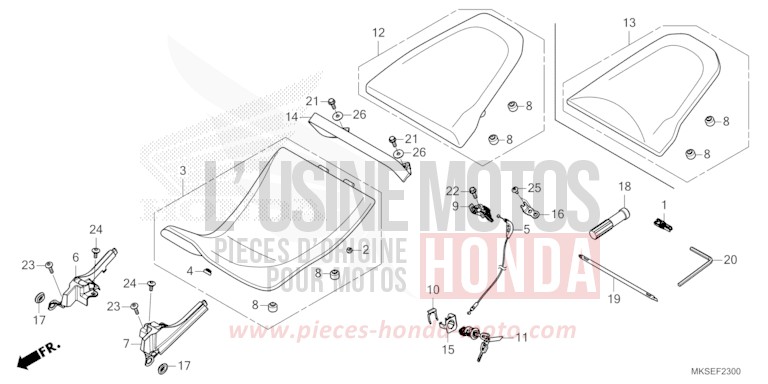 SITZ von Africa Twin DCT MAT BALLISTIC BLACK METALLIC (NHA86) von 2021